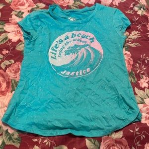 Blue glitter girl shirt
